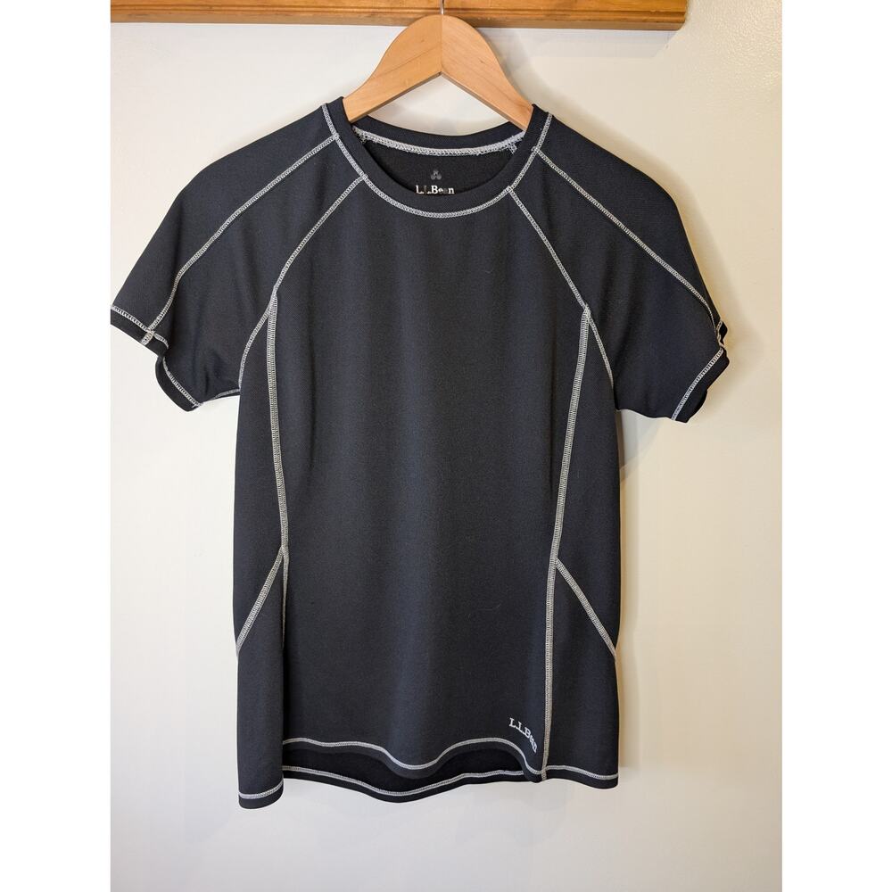 L.L. Bean Midweight Men's Performance Tee Black Short Sleeve Crew M Reg